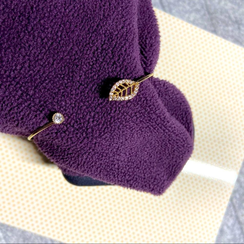 New Golden Open Bracelet - Leaf